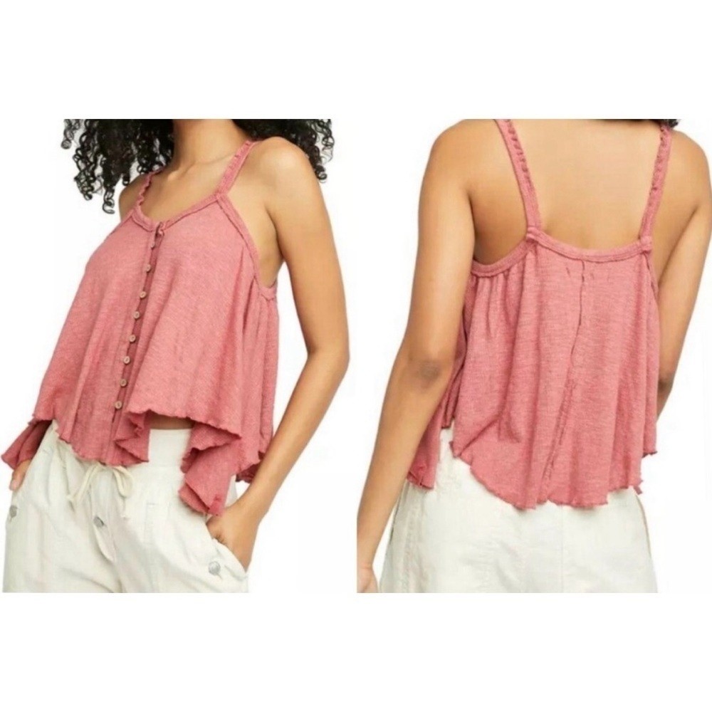NWT We the Free Free People Rosetta Dream Weaver Tank V-Neck XS - Picture 2 of 8